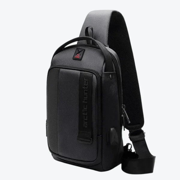 Arctic Hunter bag Arctic Hunter Waterproof Black Crossbody Sling Bag with USB Charging Port & Cable