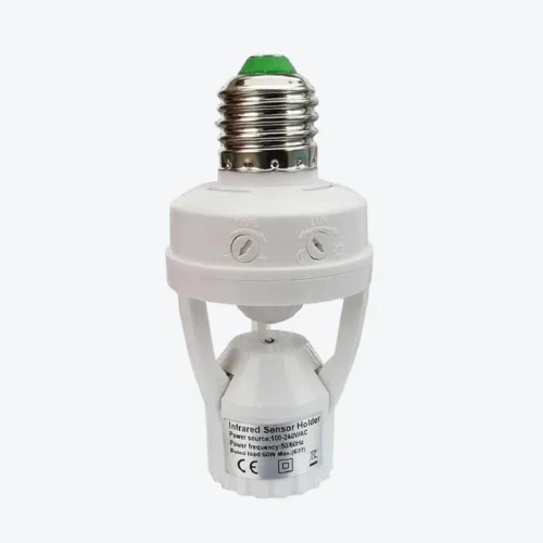 Infrared sensor Holder E27 Infrared Motion Sensor Lamp Holder 100–240V, 360° Detection