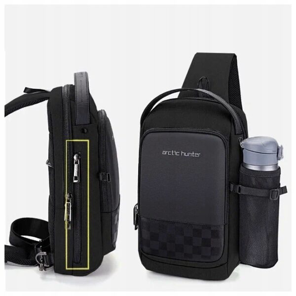 Arctic Hunter Men's Waterproof Chest Sling Bag with USB Charging Port