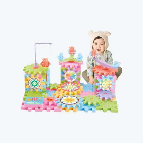 blocks toys Electric Gear Building Blocks Toy Set – Creative STEM Construction Kit for Kids