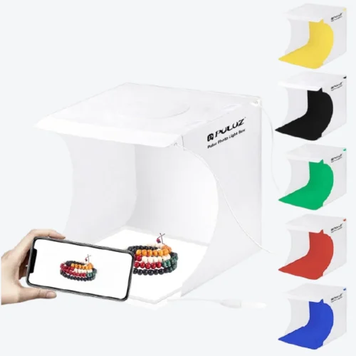 photo studio led PULUZ Portable LED Photo Studio Box 23cm with 2 LED Lights